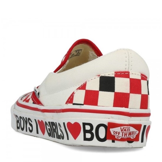 Vans Classic Slip On I Heart άσπρο/ κόκκινο