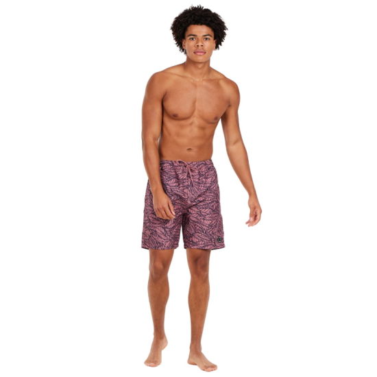 Protest Beachshort Ανδρικό Μαγιό Βερμούδα Pink blue με Σχέδια