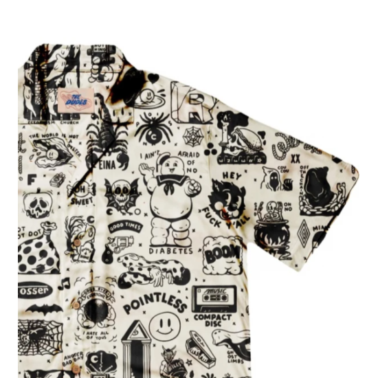 THE DUDES FLASHY HAWAIIAN SHIRT MULTICOLOR Άσπρο