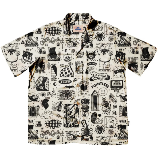 THE DUDES FLASHY HAWAIIAN SHIRT MULTICOLOR Άσπρο
