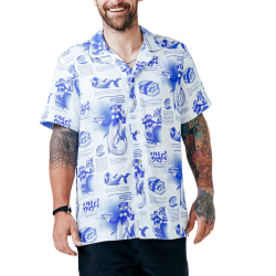 The Dudes Bearmaid Island Hawaiian Shirt Άσπρο