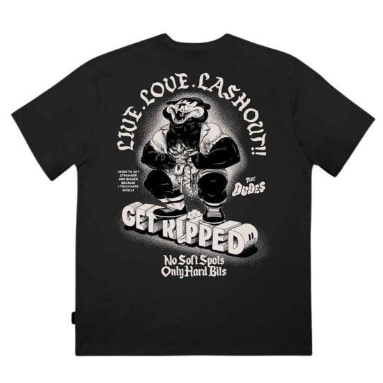 THE DUDES RIPPED T-SHIRT Μαύρο