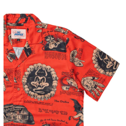 THE DUDES BEELZEBUD RED HAWAIIAN SHIRT MULTICOLOR Κόκκινο