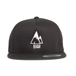 THE DUDES HIGH STRUCTURED 5 PANEL CAP Μαύρο