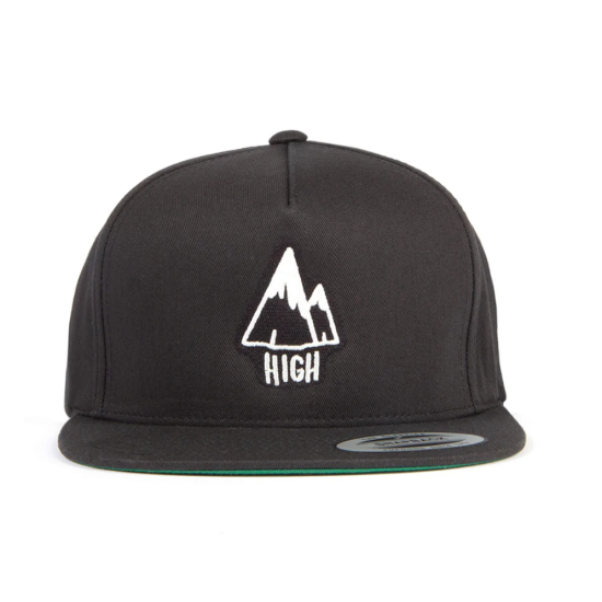 THE DUDES HIGH STRUCTURED 5 PANEL CAP Μαύρο