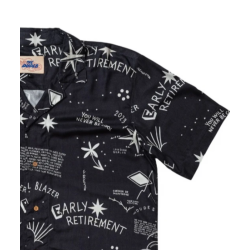 THE DUDES TRAIL BLAZER BLACK HAWAIIAN SHIRT Μαύρο