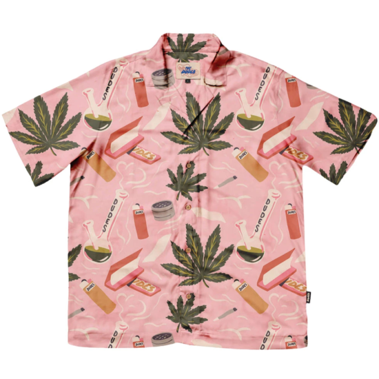 THE DUDES TRIPPIN HAWAIIAN SHIRT MULTICOLOR  Ροζ
