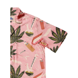 THE DUDES TRIPPIN HAWAIIAN SHIRT MULTICOLOR  Ροζ