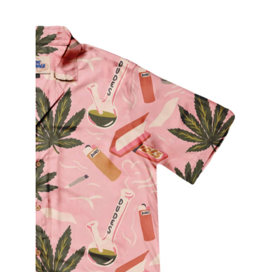 THE DUDES TRIPPIN HAWAIIAN SHIRT MULTICOLOR  Ροζ